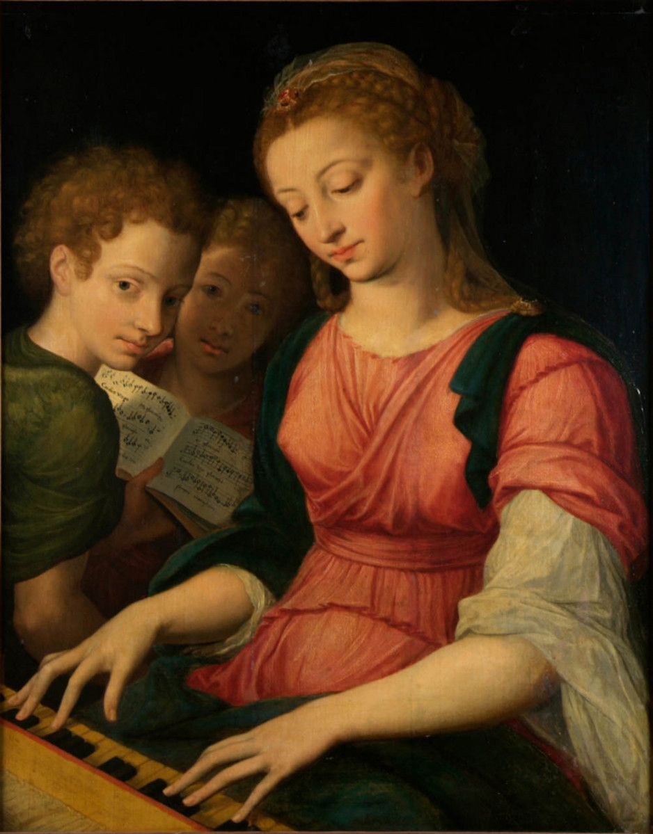 La Boverie - Luik - Tentoonstelling - Michel De Coxcie - Heilige Cecilia aan het Orgel, 16e eeuw