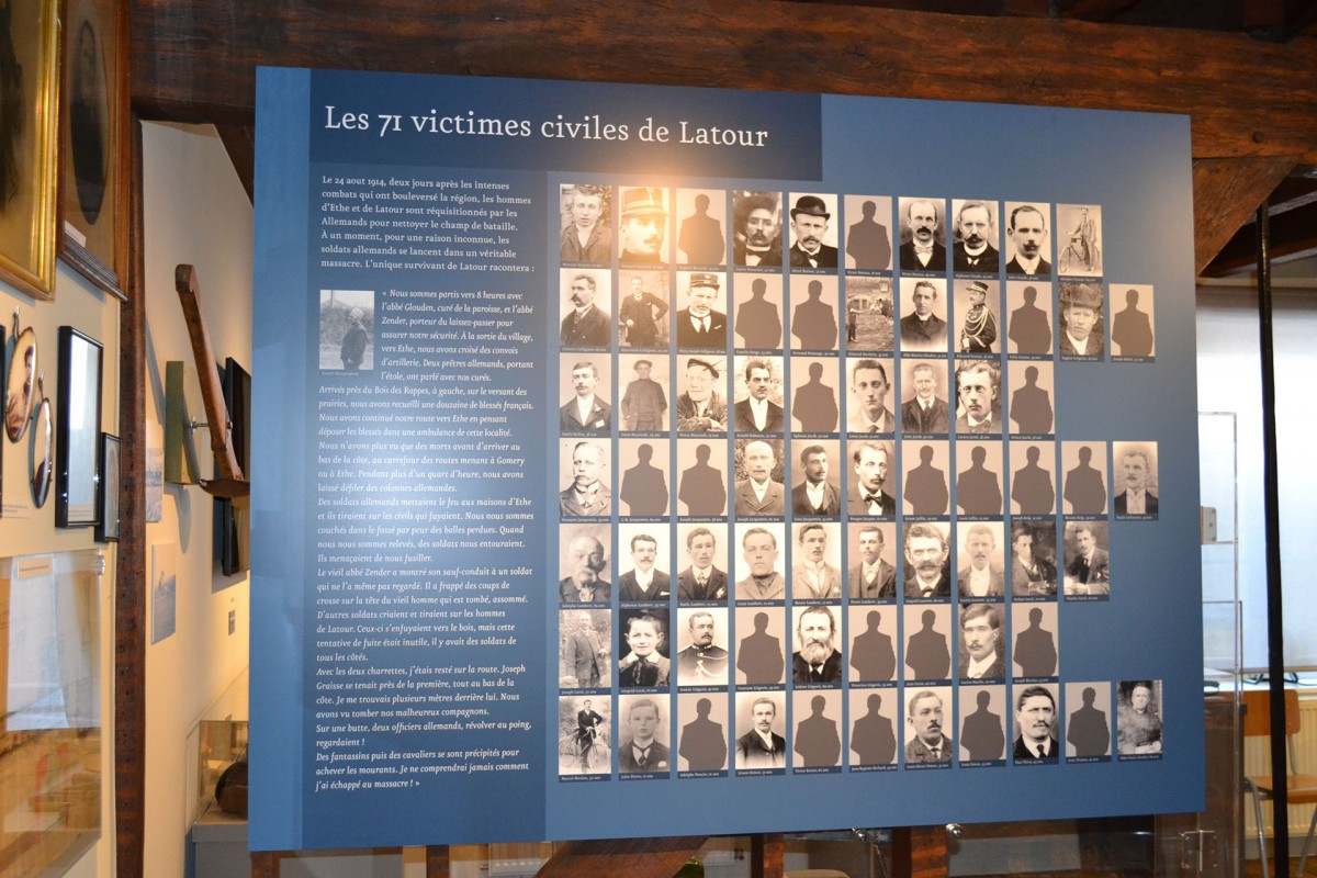 Musée Baillet Latour - Les 71 victimes civiles de Latour