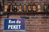 Maison du Peket - Liege - Interior - Wall and bottles of Pekets