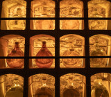 Guy Delforge perfume factory - Namur - Underground - Exhibition of vials with different scents