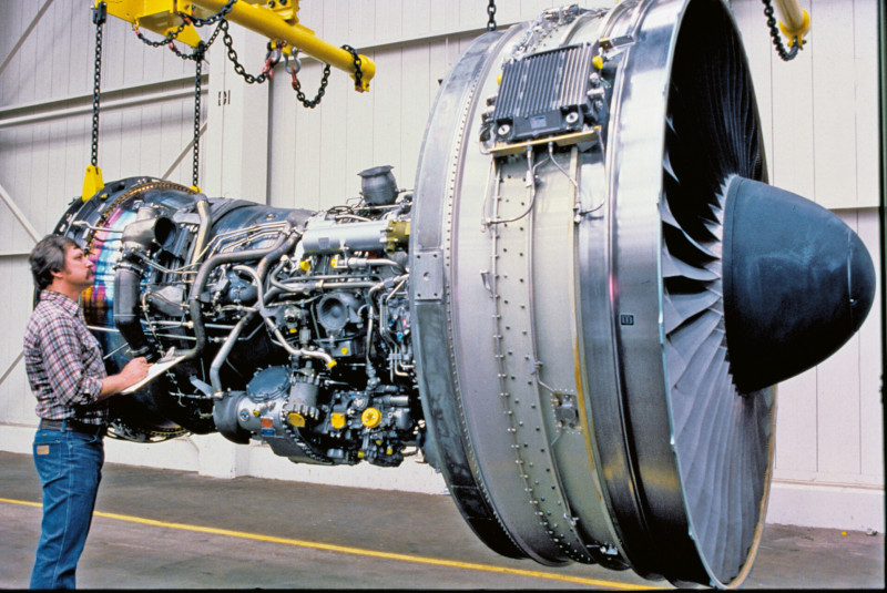 Exhibition Ars Mechanica - The power to innovate - Liege - Assembly of the JT9 at the Pratt and Whitney factory