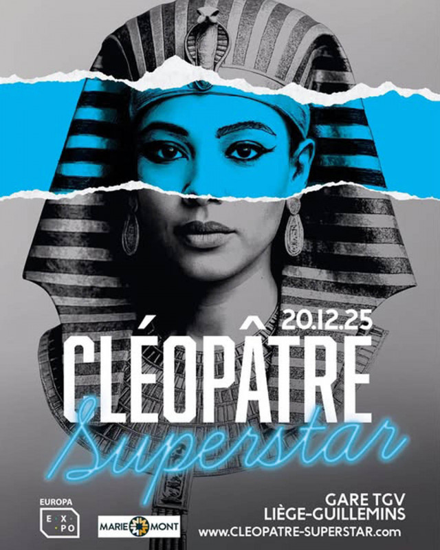 Tentoonstelling: Cleopatra Superstar - Luik - Affiche van de tentoonstelling