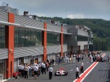 Paddocks van het circuit van Spa-Francorchamps